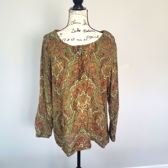 Ruff Hewn Tops - Ruff Hewn paisley print shirt in XL